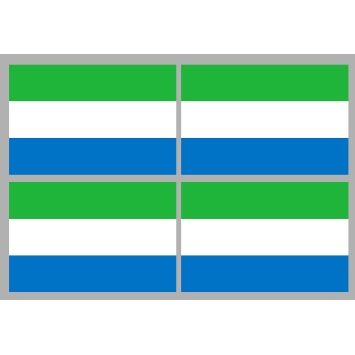 Drapeau Sierra Leone (4 stickers - 9.5 x 6.3 cm) - Sticker/autocollant