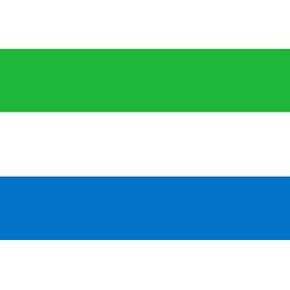 Drapeau Sierra Leone (5 x 3.3 cm) - Sticker/autocollant