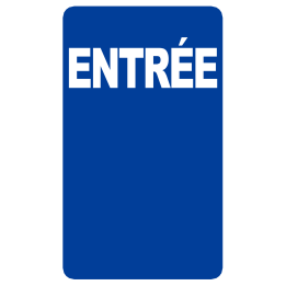 Entrée (15x9cm) - Sticker/autocollant