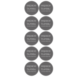 bureau rond (10 stickers de 5cm) - Sticker/autocollant