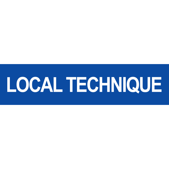 LOCAL TECHNIQUE BLEU (29x7cm) - Sticker/autocollant