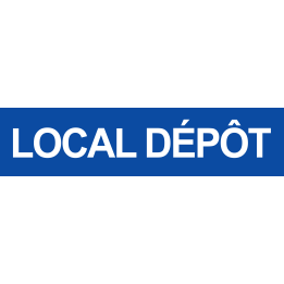local dépôt bleu (15x3.5cm) - Sticker/autocollant