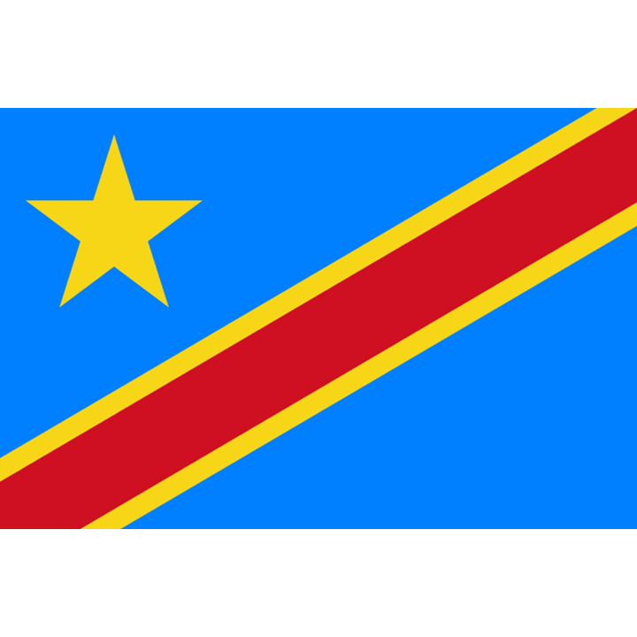 Drapeau République démocratique du Congo (5x3.3cm) - Sticker/autocol