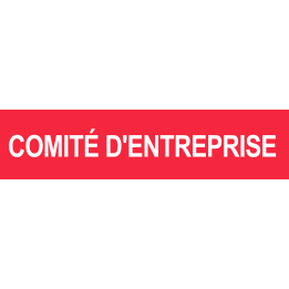 Local comité d'entreprise rouge (29x7cm) - Sticker/autocollant