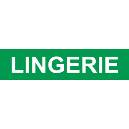 Local LINGERIE vert (29x7cm) - Sticker/autocollant