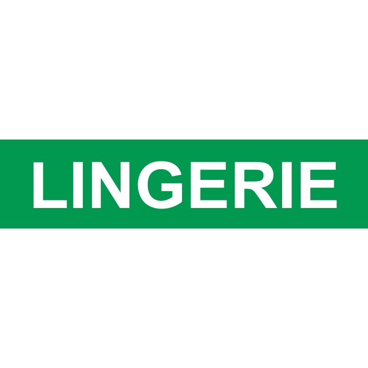 Local LINGERIE vert (29x7cm) - Sticker/autocollant