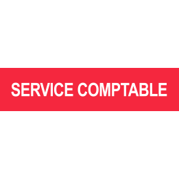 Local SERVICE COMPTABLE rouge (29x7cm) - Sticker/autocollant