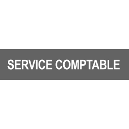 Local SERVICE COMPTABLE gris (15x3.5cm) - Sticker/autocollant
