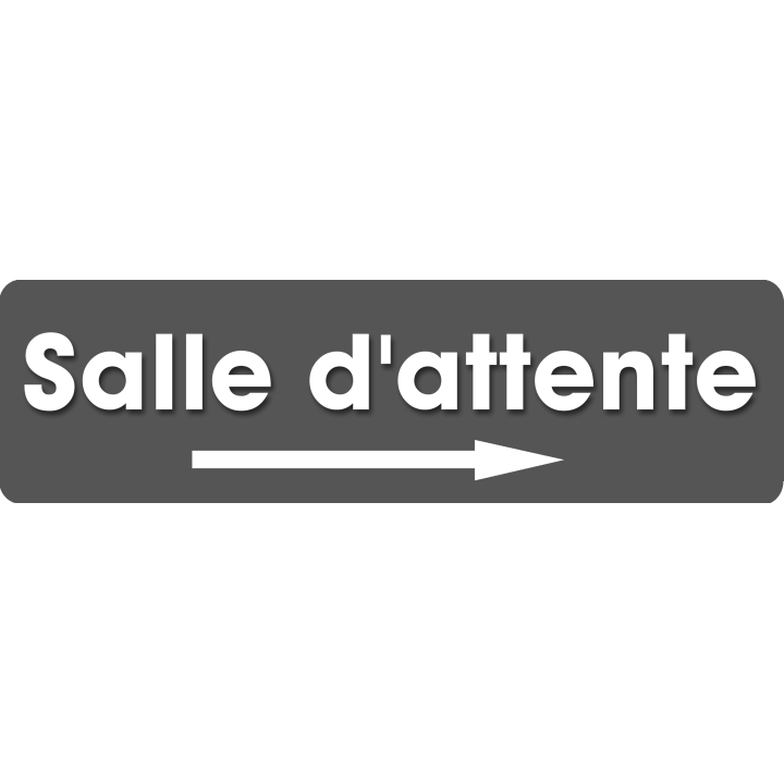 Salle d'attente direction droite F (20x5.5cm) - Sticker/autocollant