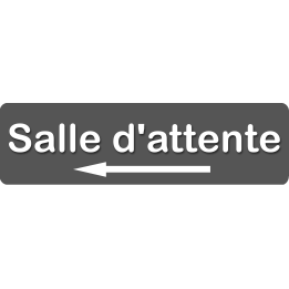 Salle d'attente direction gauche C (20x5.5cm) - Sticker/autocollant