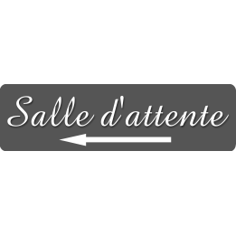Salle d'attente direction gauche B (20x5.5cm) - Sticker/autocollant