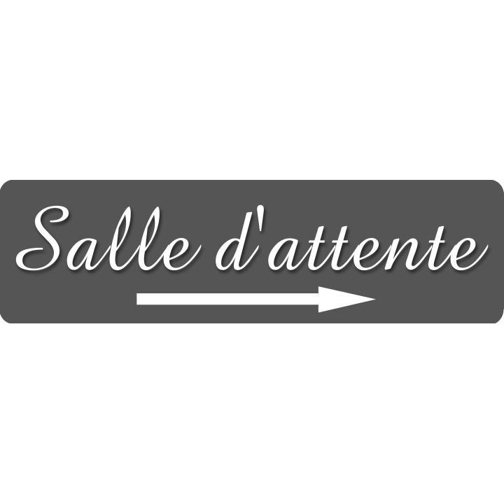 Salle d'attente direction droite B (20x5.5cm) - Sticker/autocollant