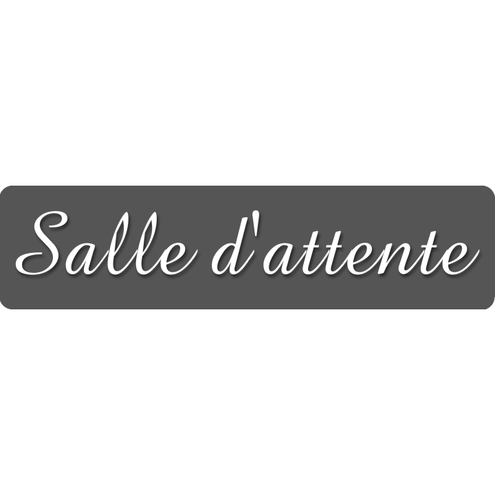 Salle d'attente B (20x5cm) - Sticker/autocollant