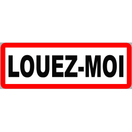 Louez-moi fond blanc (15x5cm) - Sticker/autocollant