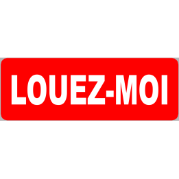 Louez-moi fond rouge (29.5x10.5cm) - Sticker/autocollant