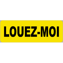 Louez-moi fond jaune (15x5cm) - Sticker/autocollant