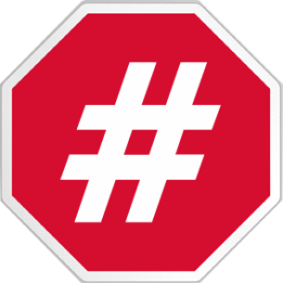 hashtag stop (15x15cm) - Sticker/autocollant