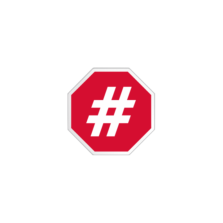 hashtag stop (15x15cm) - Sticker/autocollant