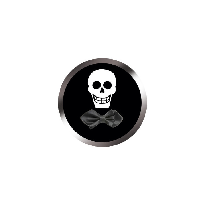 tête mort noeud papillon (15x15cm) - Sticker/autocollant