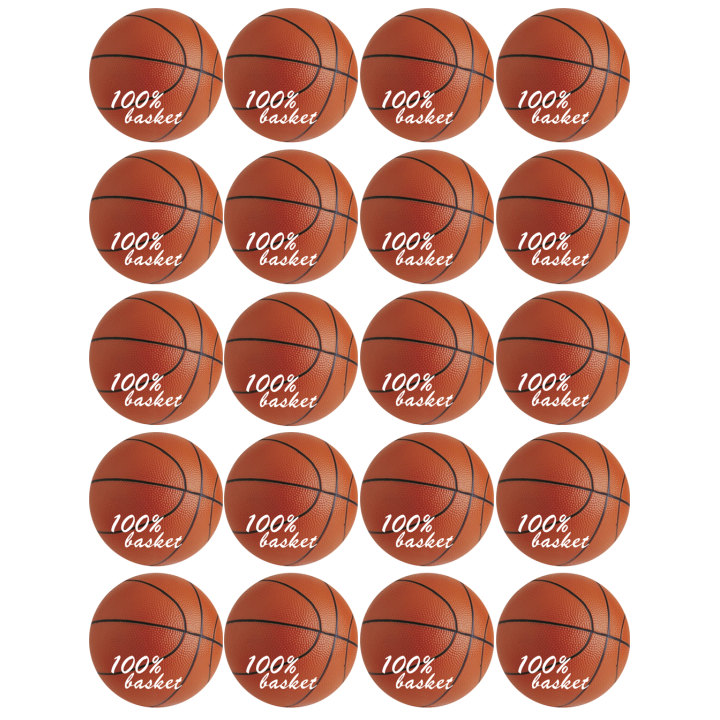 Ballons Basket-Ball (20stickers de 5cm) - Sticker/autocollant