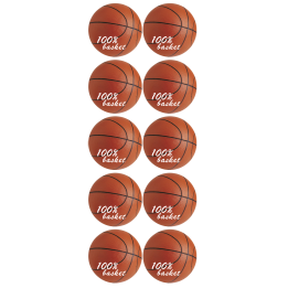 Ballons Basket-Ball (10stickers de 5cm) - Sticker/autocollant