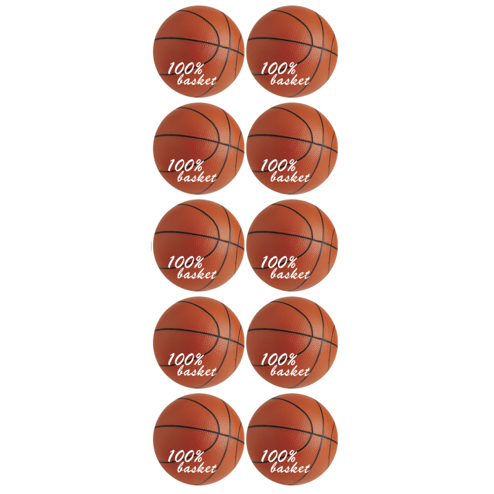 Ballons Basket-Ball (10stickers de 5cm) - Sticker/autocollant