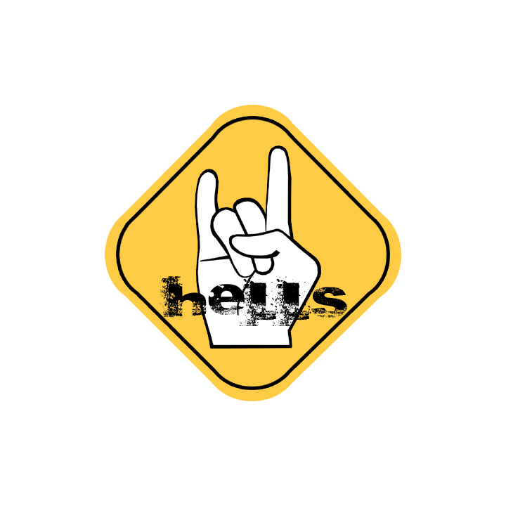 Hells (10x10cm) - Sticker/autocollant