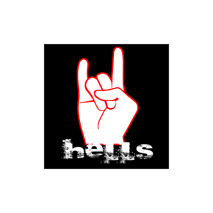 Hells main (5x5cm) - Sticker/autocollant