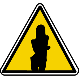 silhouette pin-up 40 (5x4.5cm) - Sticker/autocollant