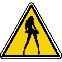 silhouette pin-up 35 (15x13.8cm) - Sticker/autocollant