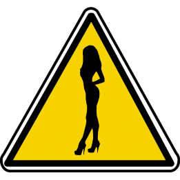 silhouette pin-up 7 (15x13.8cm) - Sticker/autocollant