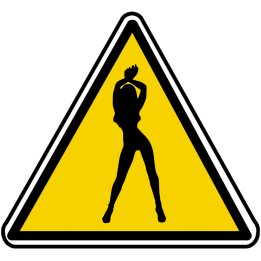 silhouette pin-up 23 (5x4.5cm) - Sticker/autocollant