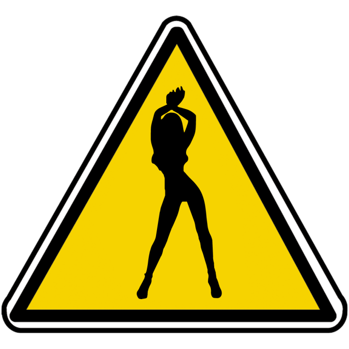 silhouette pin-up 23 (5x4.5cm) - Sticker/autocollant