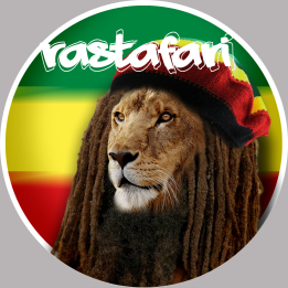 rasta (5x5cm) - Sticker/autocollant
