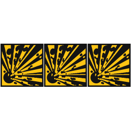 explosif (3stickers 10x10cm) - Sticker/autocollant