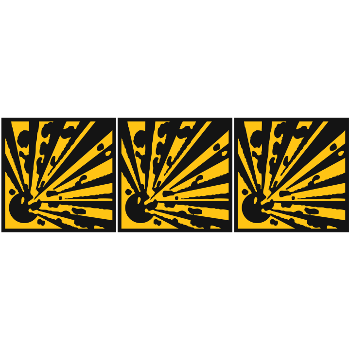 explosif (3stickers 10x10cm) - Sticker/autocollant