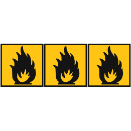 inflammable (3stickers 10x10cm) - Sticker/autocollant