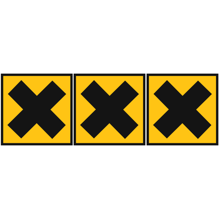 nocif irritant (3stickers 5x5cm) - Sticker/autocollant