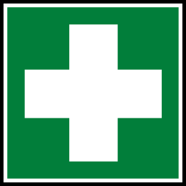 premiers secours (15x15cm) - Sticker/autocollant