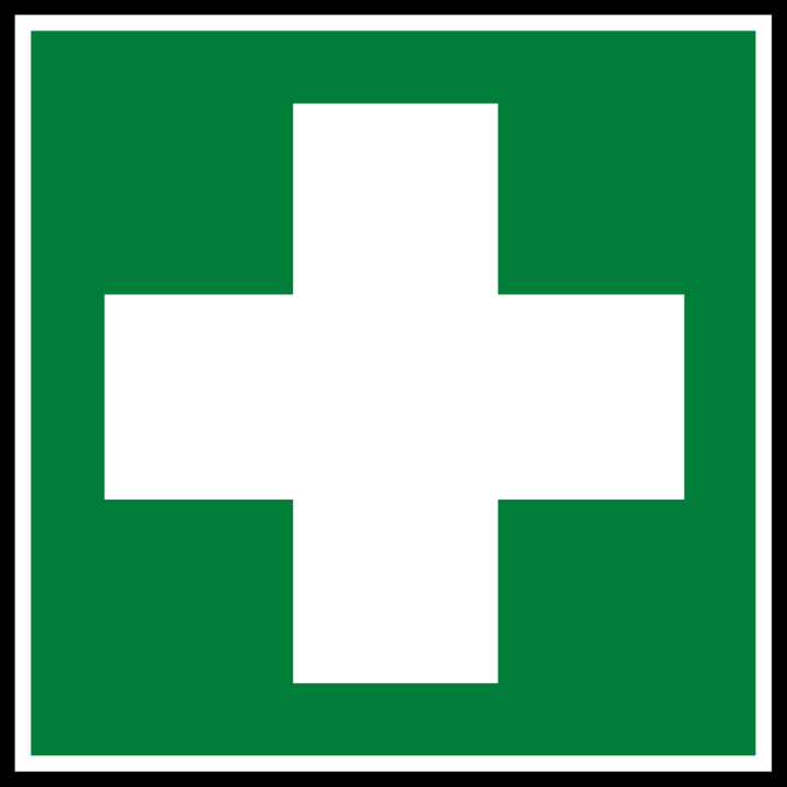 premiers secours (10x10cm) - Sticker/autocollant