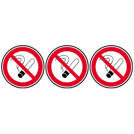 Défense de fumer (3fois 5cm) - Sticker/autocollant