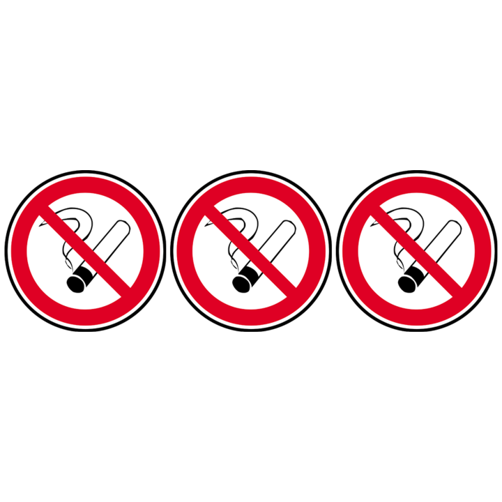 Défense de fumer (3fois 5cm) - Sticker/autocollant