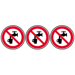 Eau non potable (3fois 10cm) - Sticker/autocollant