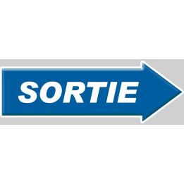 Sortie forme de flèche droite (21x7.2cm) - Sticker / autocollant