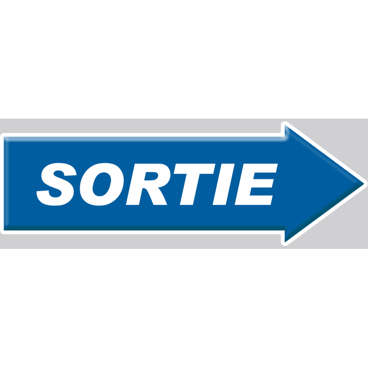 Sortie forme de flèche droite (21x7.2cm) - Sticker / autocollant