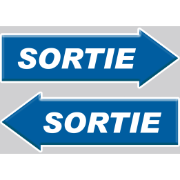 Sortie forme de flèche (2fois 21x7.2cm) - Sticker / autocollant