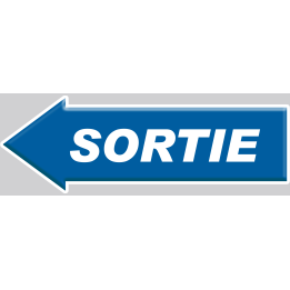 Sortie forme de flèche gauche (15x5.2cm) - Sticker / autocollant