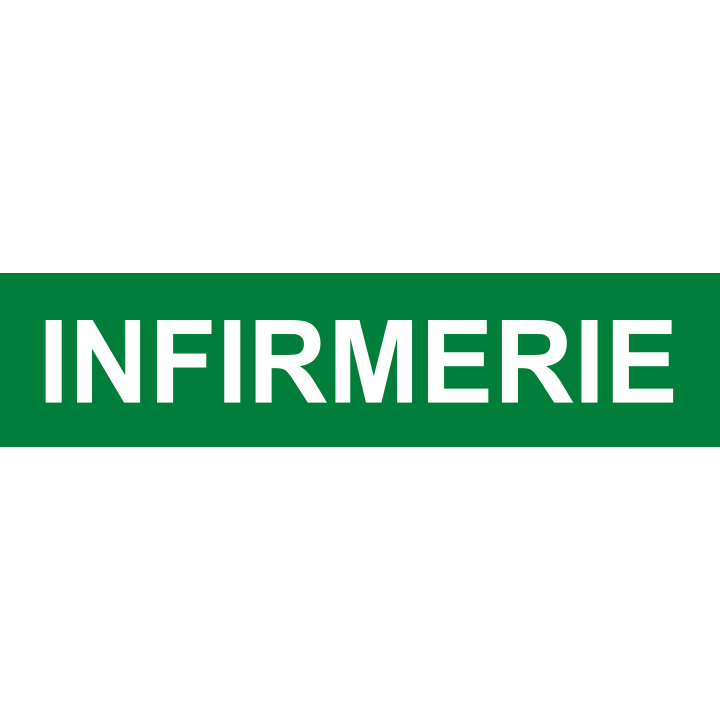 Infirmerie vert (10x2.5cm) - Sticker / autocollant
