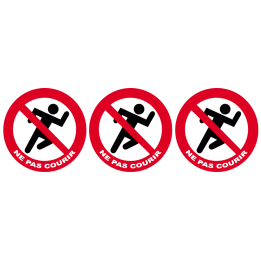 Ne pas courir (3fois 5cm) - Sticker/autocollant