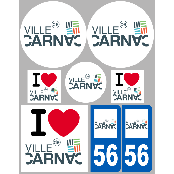 Carnac (8 autocollants variés) - Sticker/autocollant